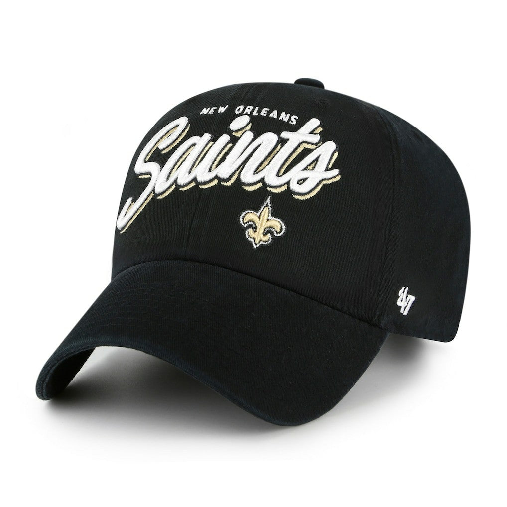 New Orleans Saints '47 Women's Ariana Clean Up Adjustable Hat Black - 47 brand