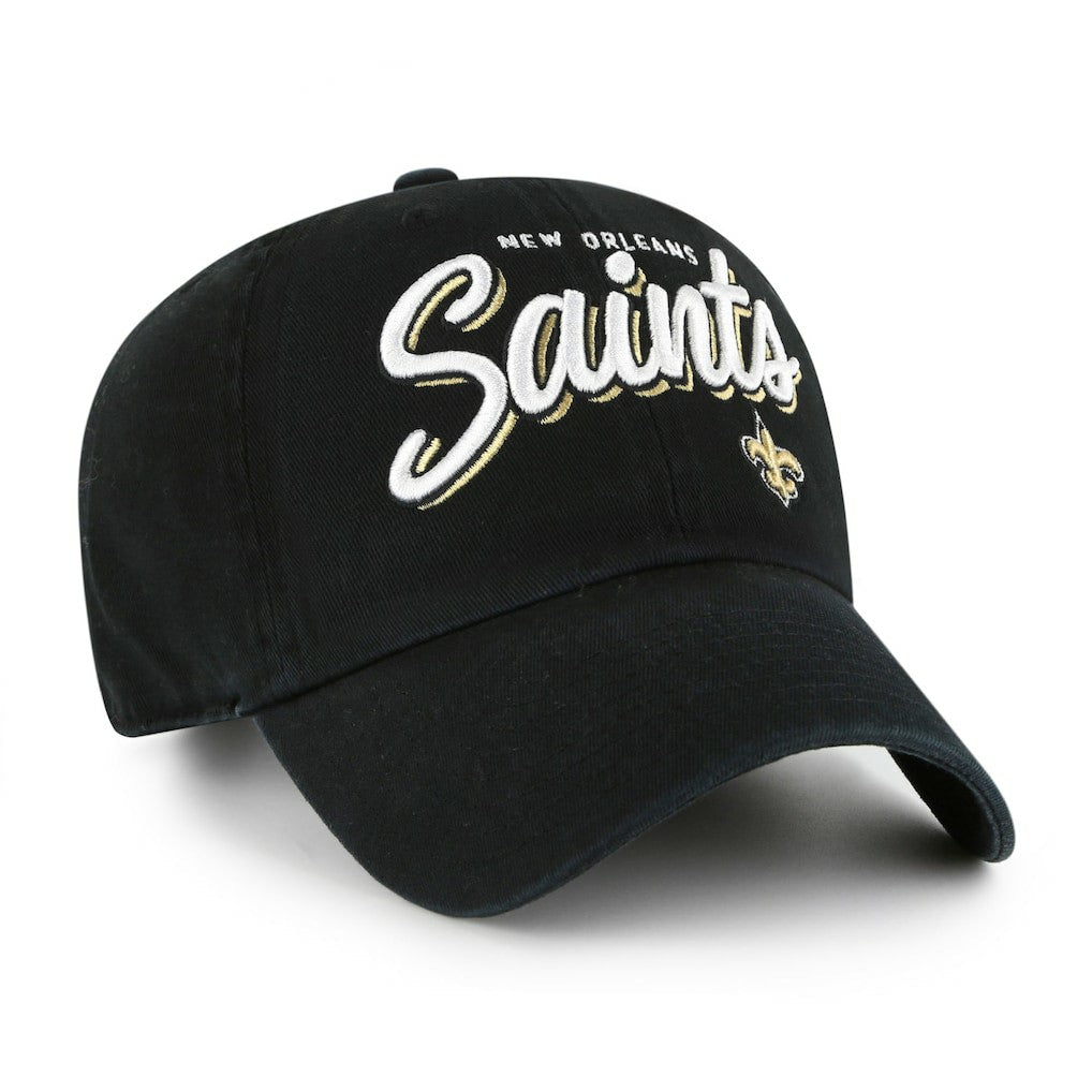 New Orleans Saints '47 Women's Ariana Clean Up Adjustable Hat Black - 47 brand