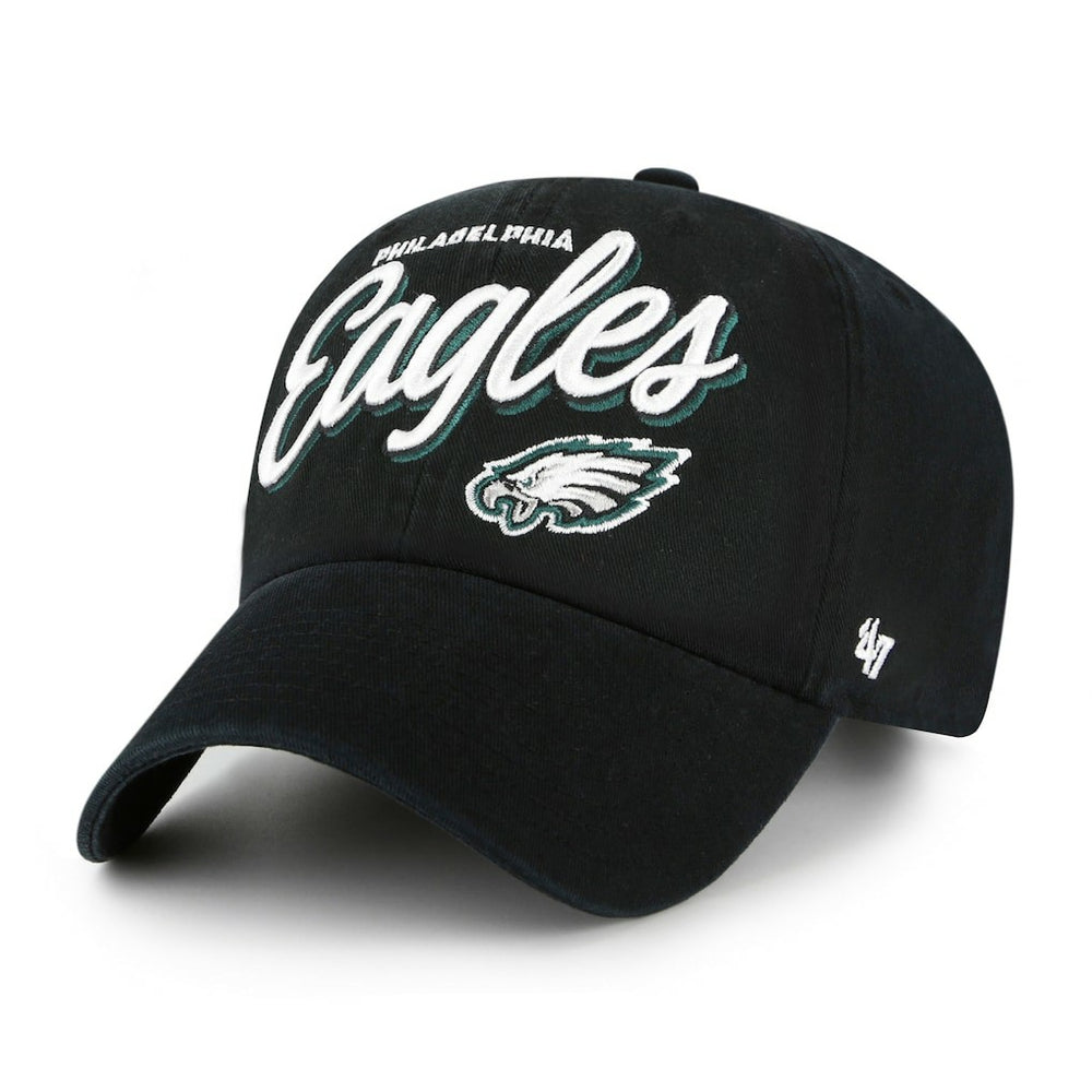 Philadelphia Eagles '47 Women's Ariana Clean Up Adjustable Hat Black - 47 brand