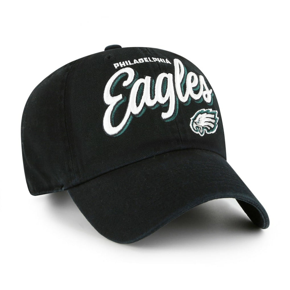 Philadelphia Eagles '47 Women's Ariana Clean Up Adjustable Hat Black - 47 brand
