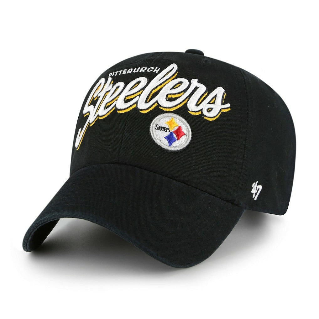 Pittsburgh Steelers '47 Women's Ariana Clean Up Adjustable Hat Black - 47 brand