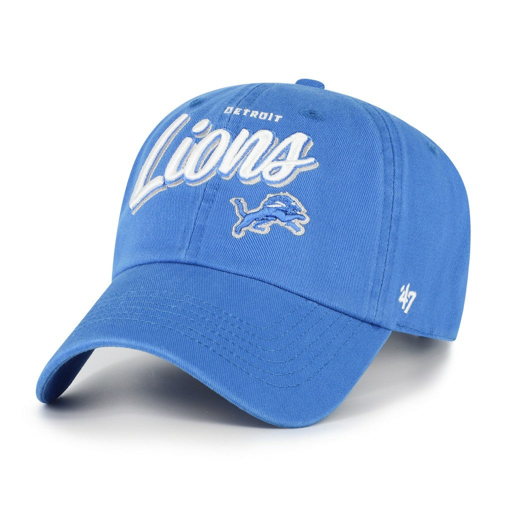 Detroit Lions '47 Women's Ariana Clean Up Adjustable Hat Blue - 47 brand