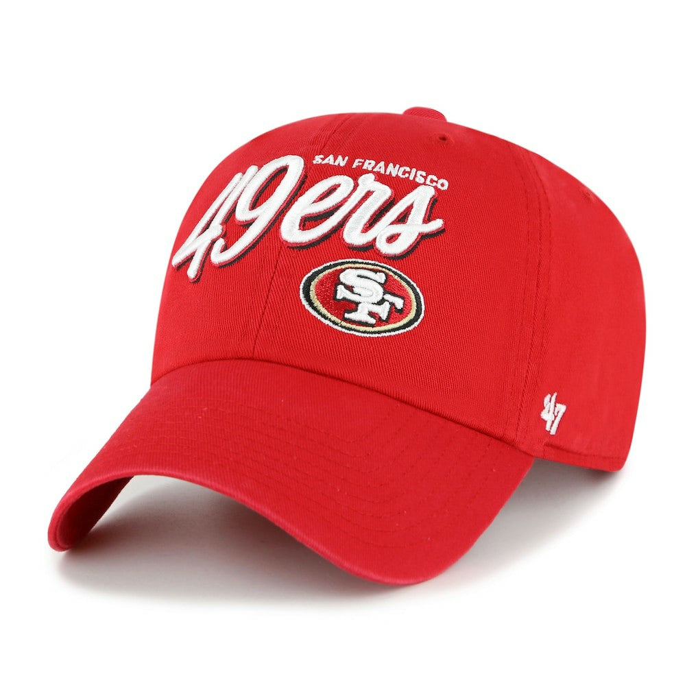 San Francisco 49ers '47 Women's Ariana Clean Up Adjustable Hat Scarlet - 47 brand