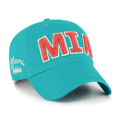 Miami Dolphins '47 Women's Zoey Clean Up Adjustable Hat Aqua - 47 brand