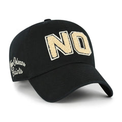 New Orleans Saints '47 Women's Zoey Clean Up Adjustable Hat Black - 47 brand