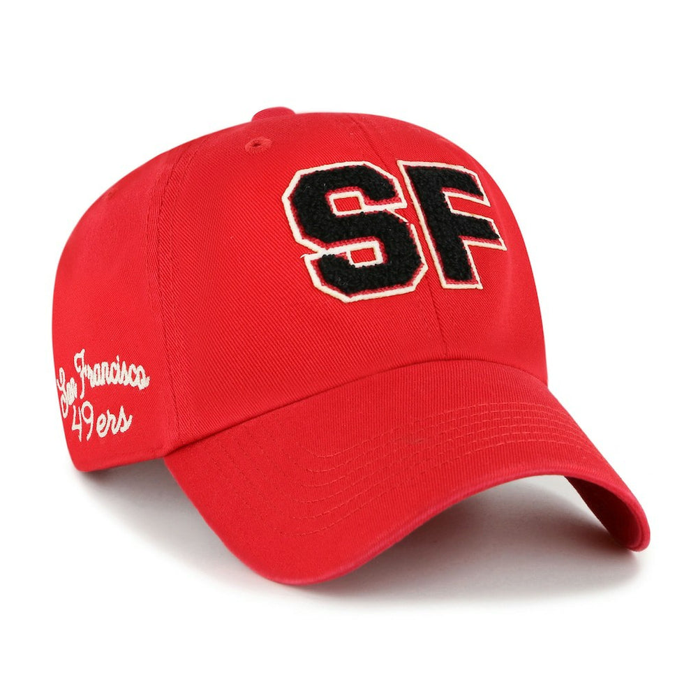 San Francisco 49ers '47 Women's Zoey Clean Up Adjustable Hat Scarlet - 47 brand