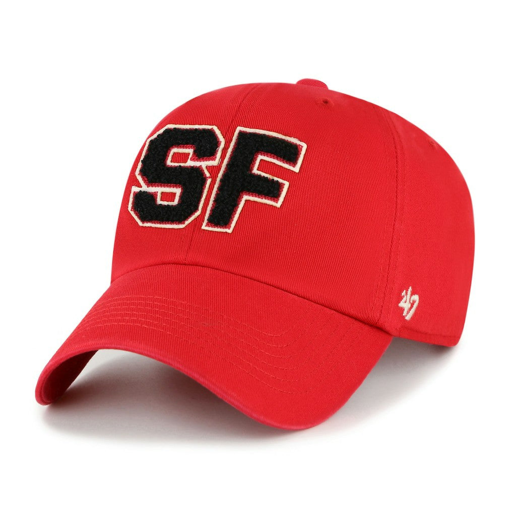 San Francisco 49ers '47 Women's Zoey Clean Up Adjustable Hat Scarlet - 47 brand