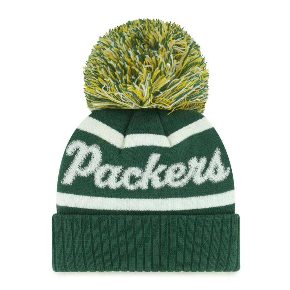 Green Bay Packers '47 Women's Spirited Cuffed Knit Hat with Pom Green - 47 brand