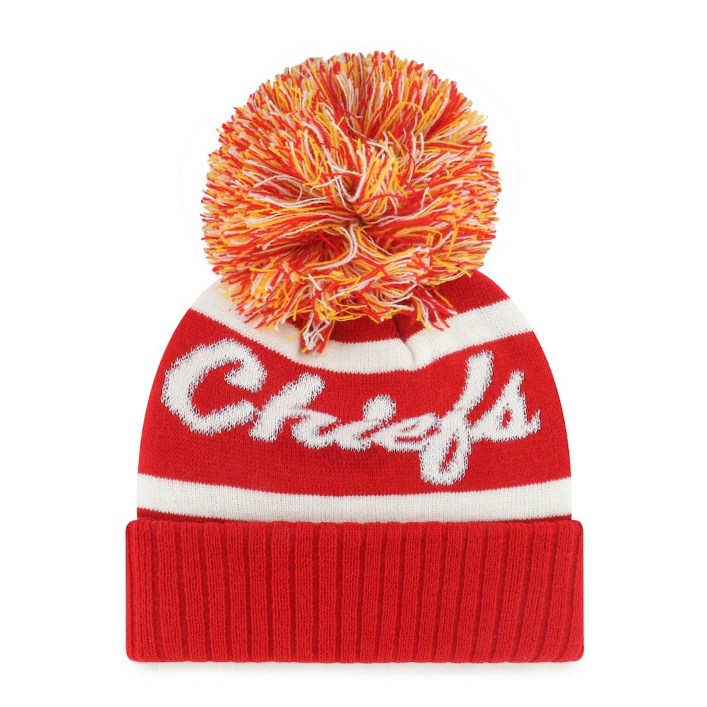Kansas City Chiefs '47 Women's Spirited Cuffed Knit Hat with Pom Red - 47 brand