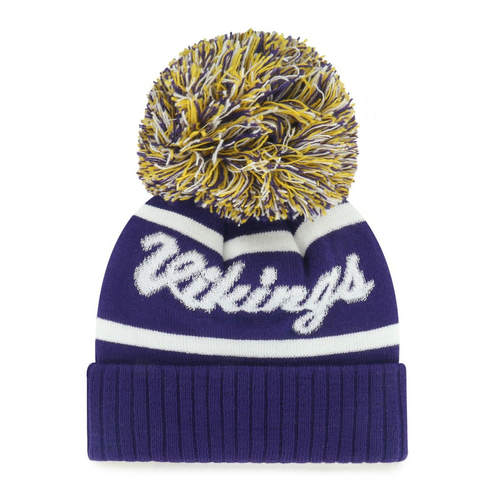 Minnesota Vikings '47 Women's Spirited Cuffed Knit Hat with Pom Purple - 47 brand