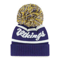 Minnesota Vikings '47 Women's Spirited Cuffed Knit Hat with Pom Purple - 47 brand
