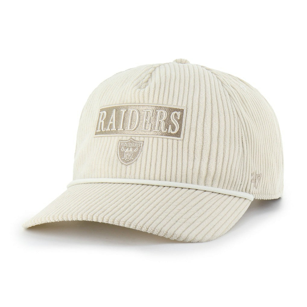 Las Vegas Raiders '47 Women's Mellow Corduroy Hitch Adjustable Hat Natural - 47 brand