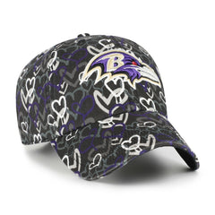Baltimore Ravens '47 Girls Youth Mural Clean Up Adjustable Hat Black - 47 brand