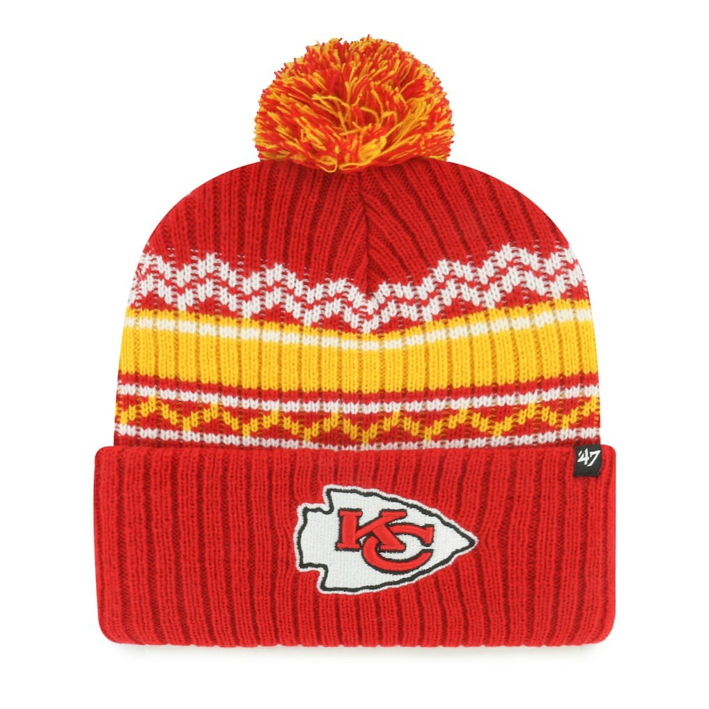 Kansas City Chiefs '47 Youth Polar Vortex Cuffed Knit Hat with Pom Red - 47 brand