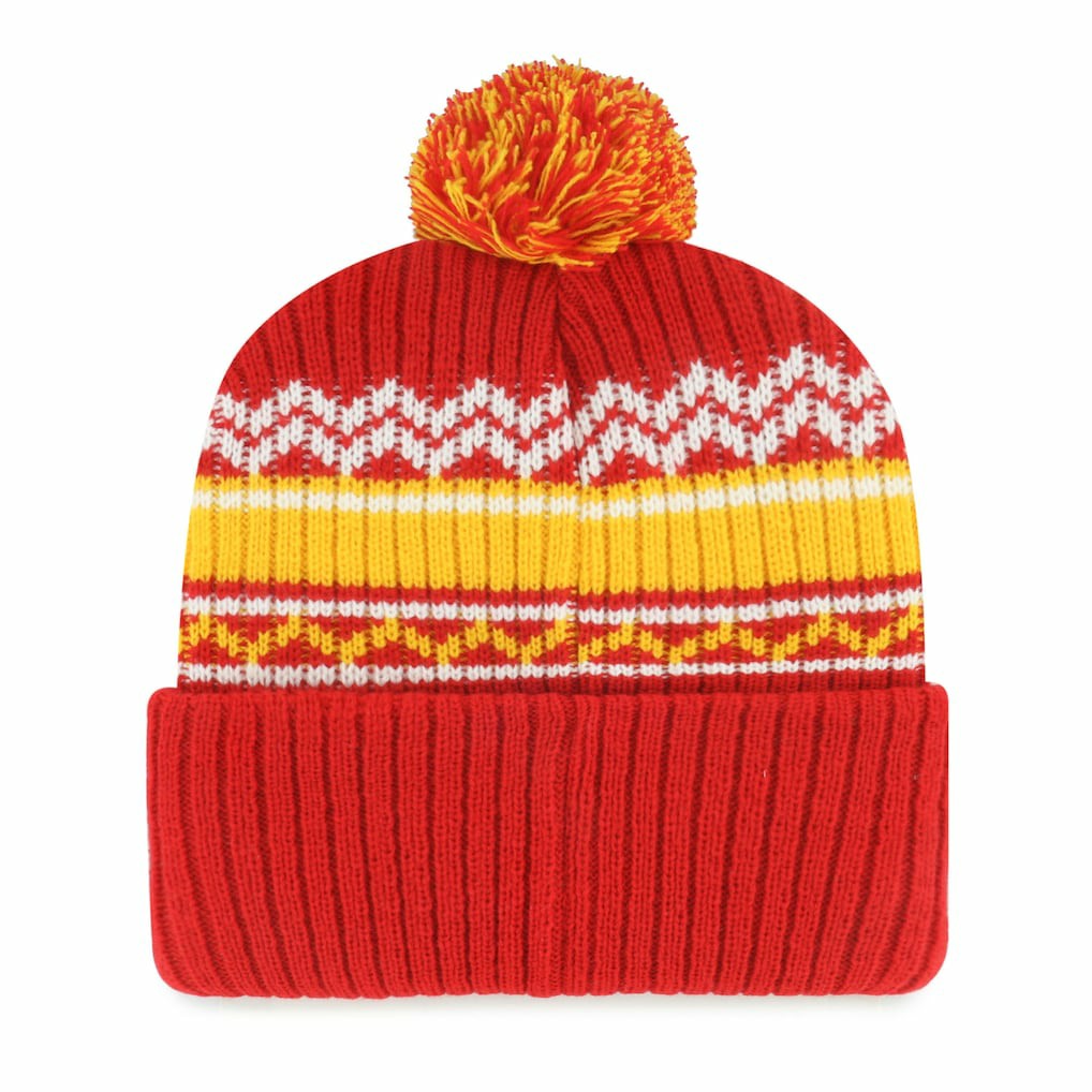 Kansas City Chiefs '47 Youth Polar Vortex Cuffed Knit Hat with Pom Red - 47 brand