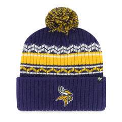 Minnesota Vikings '47 Youth Polar Vortex Cuffed Knit Hat with Pom Purple - 47 brand