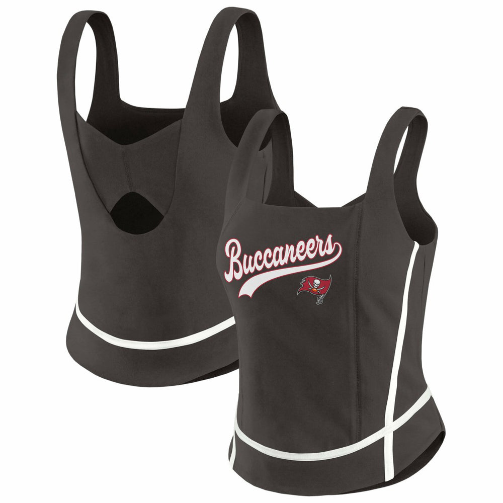Tampa Bay Buccaneers WEAR by Erin Andrews Women's Square Neck Tank Top Pewter - NFL
