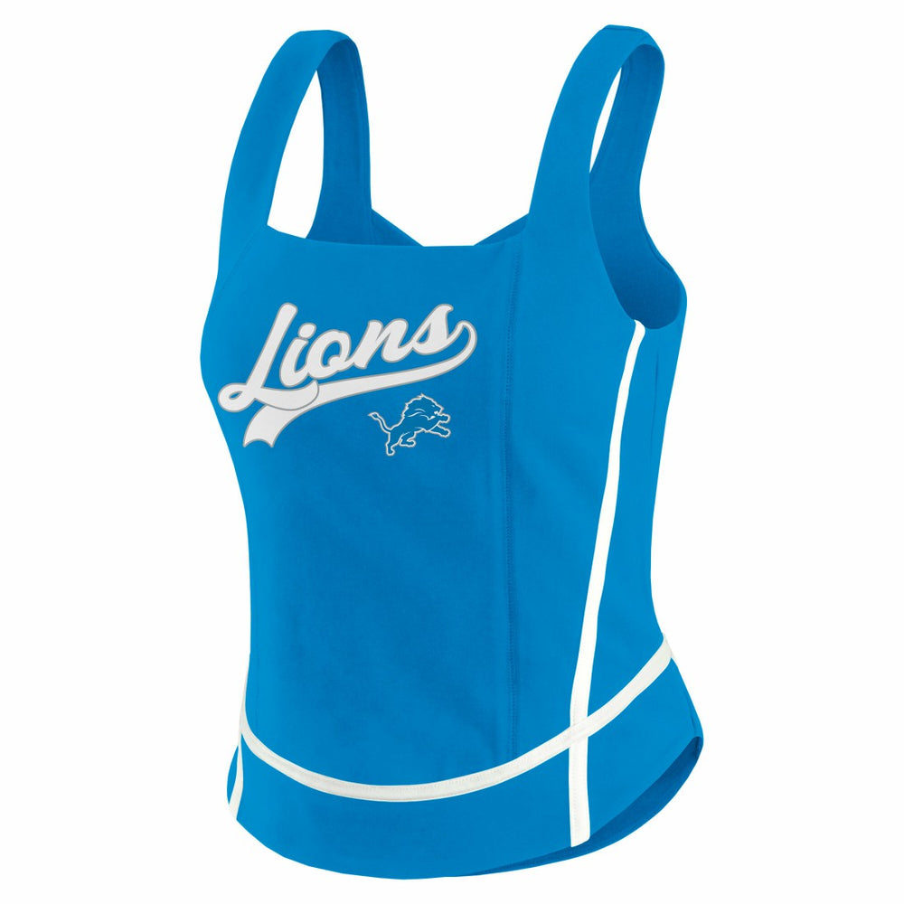 Detroit Lions WEAR by Erin Andrews Women's Square Neck Tank Top Blue - NFL