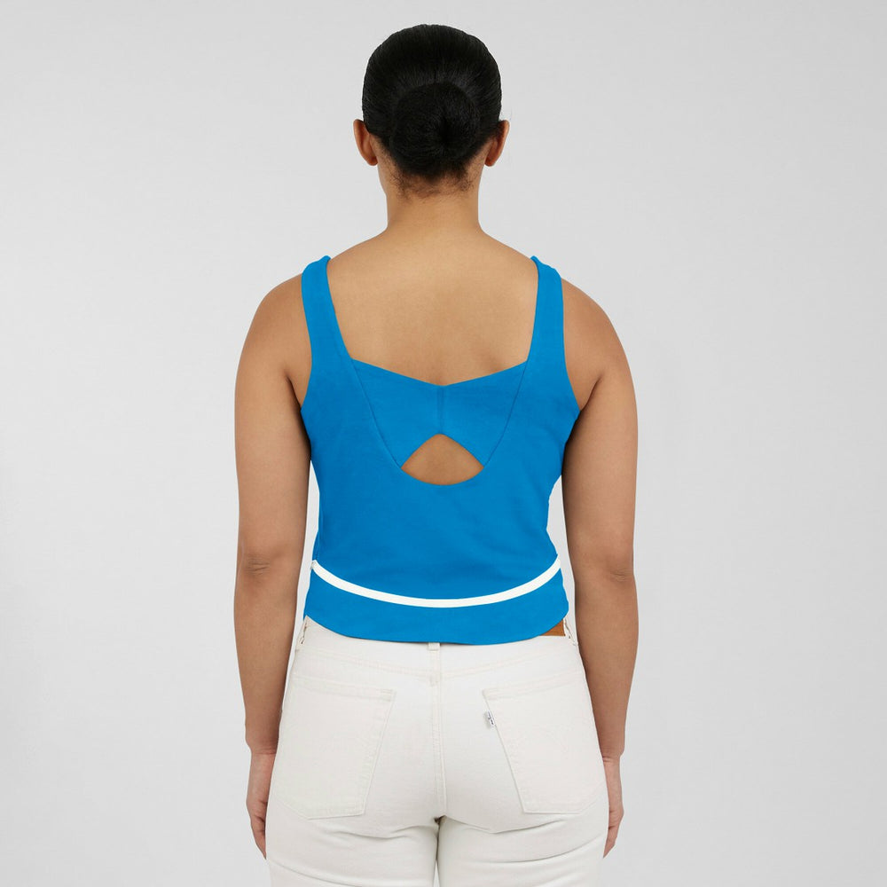 Detroit Lions WEAR by Erin Andrews Women's Square Neck Tank Top Blue - NFL