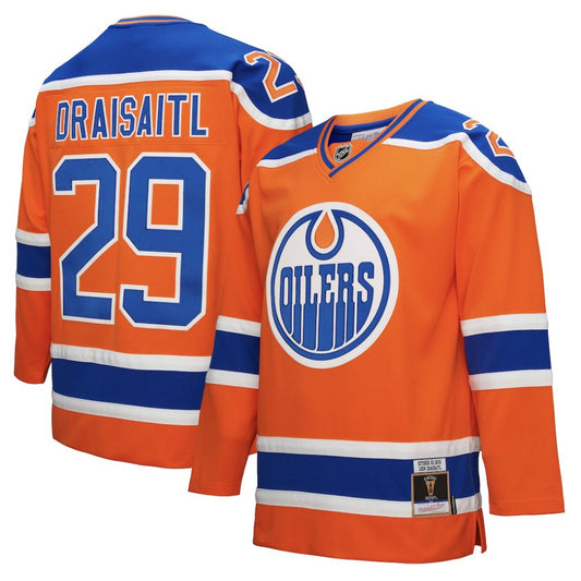 Leon Draisaitl Edmonton Oilers Mitchell & Ness Power Play Jersey - Orange | NHL Jerseys