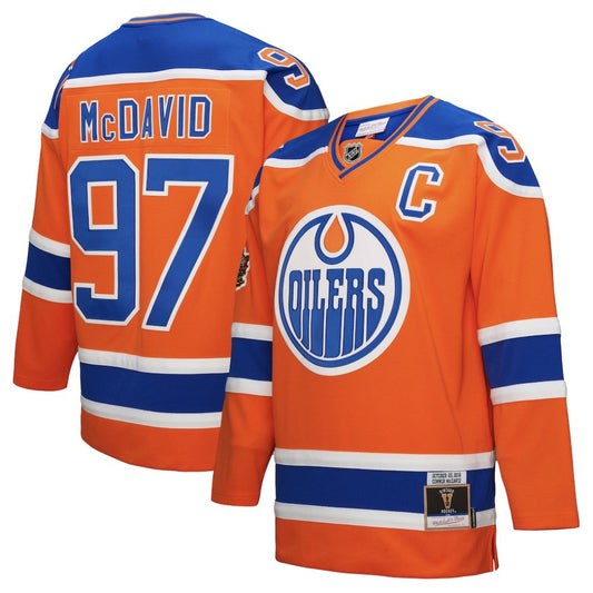 Connor McDavid Edmonton Oilers Mitchell & Ness Power Play Jersey - Orange | NHL Jerseys