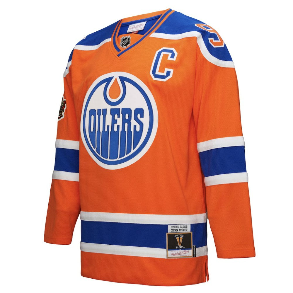 Connor McDavid Edmonton Oilers Mitchell & Ness Power Play Jersey - Orange | NHL Jerseys
