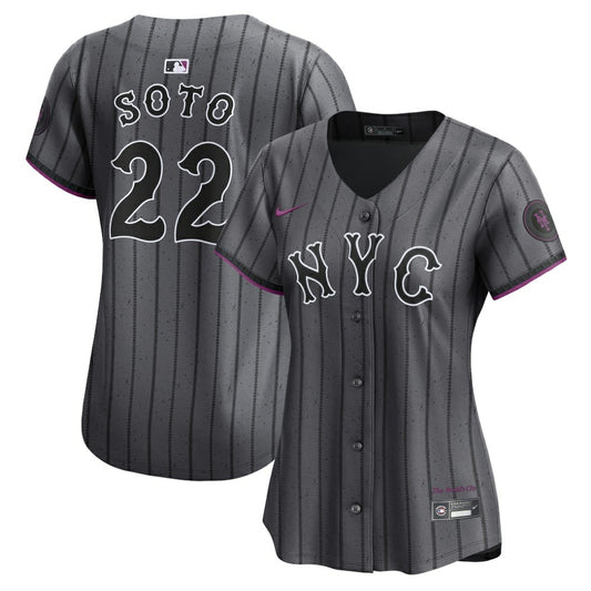 Juan Soto New York Mets Nike Women's City Connect Limited Jersey - Gray | MLB Jerseys
