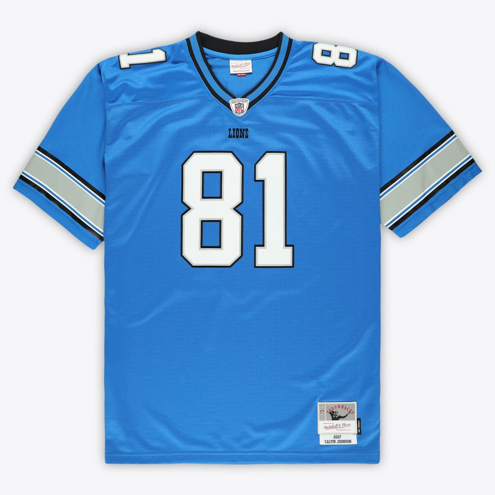 Calvin Johnson Detroit Lions Big & Tall 2007 Legacy Retired Player Jersey Blue - Mitchell & Ness