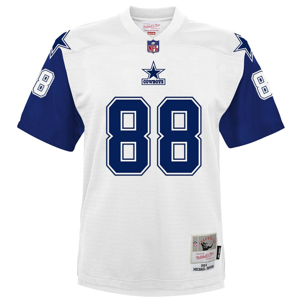 Michael Irvin Dallas Cowboys Youth 1994 Alternate Legacy Jersey White - Mitchell & Ness