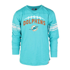 Miami Dolphins Wes & Willy Youth Football Long Sleeve T-Shirt Aqua - NFL