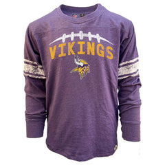 Minnesota Vikings Wes & Willy Youth Football Long Sleeve T-Shirt Heather Purple - NFL