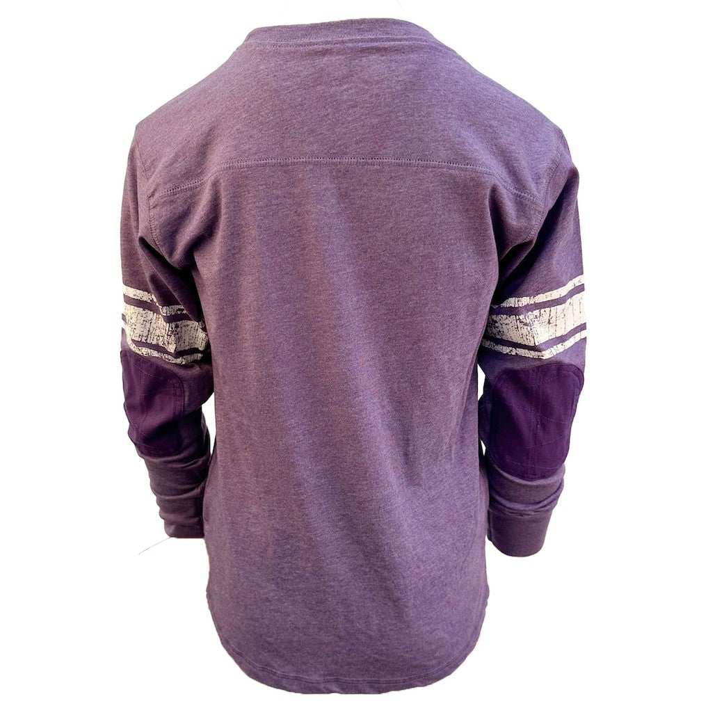 Minnesota Vikings Wes & Willy Youth Football Long Sleeve T-Shirt Heather Purple - NFL