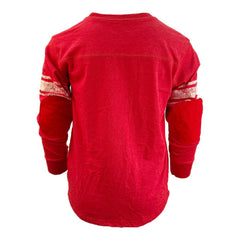 Kansas City Chiefs Wes & Willy Youth Football Long Sleeve T-Shirt Red - NFL