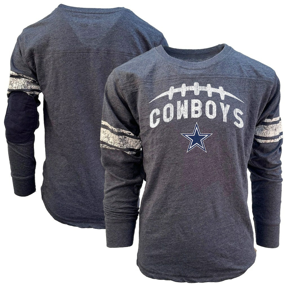 Dallas Cowboys Wes & Willy Youth Football Long Sleeve T-Shirt Navy - NFL