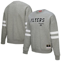 Philadelphia Flyers - Mitchell & Ness Women's Logo Lightweight Pullover Sweatshirt Heather Gray