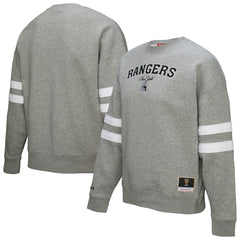 New York Rangers Mitchell & Ness Women's Logo Lightweight Pullover Sweatshirt Heather Gray
