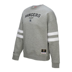 New York Rangers Mitchell & Ness Women's Logo Lightweight Pullover Sweatshirt Heather Gray