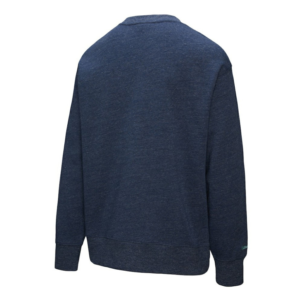 Seattle Kraken Mitchell & Ness Playoff Win Fleece Pullover Sweatshirt Deep Sea Blue