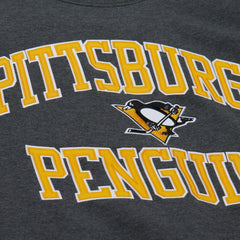 Pittsburgh Penguins Mitchell & Ness Playoff Win Fleece Pullover Sweatshirt Heather Charcoal