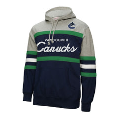 Vancouver Canucks - Mitchell & Ness Head Coach Pullover Hoodie Navy/Gray