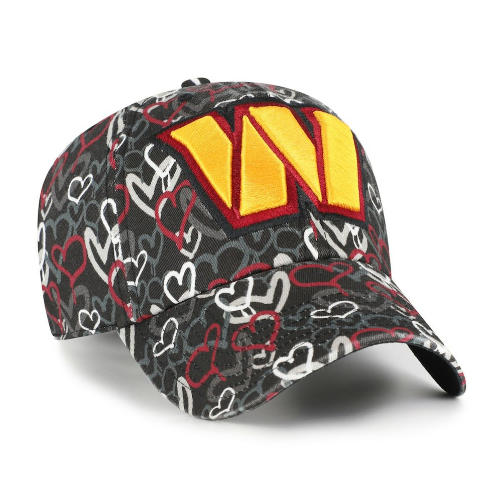 Washington Commanders '47 Girls Preschool Mural Clean Up Adjustable Hat Black - 47 brand