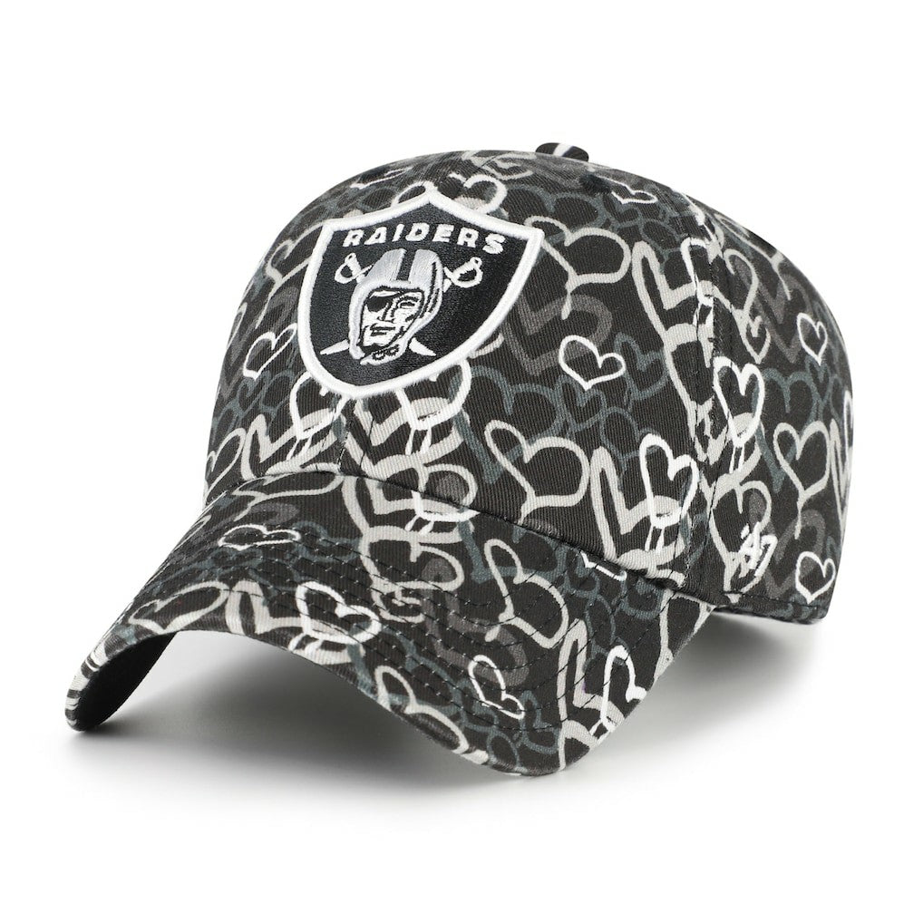 Las Vegas Raiders '47 Girls Preschool Mural Clean Up Adjustable Hat Black - 47 brand