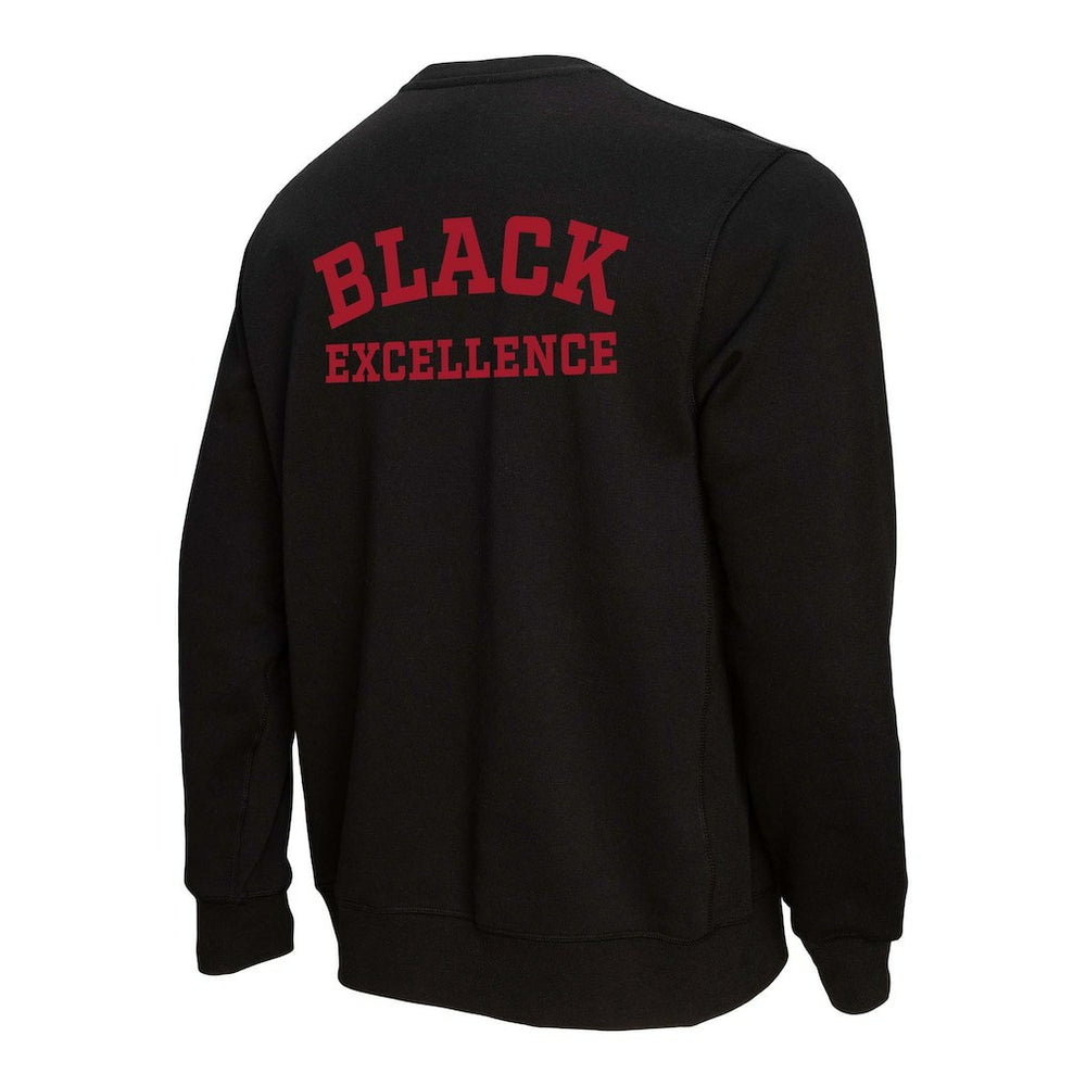 San Francisco 49ers Unisex Black Excellence Collection Icon Pullover Sweatshirt Black - Mitchell & Ness
