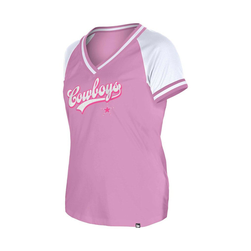 Dallas Cowboys New Era Women's Mommy & Me V-Neck T-Shirt Pink - NFL
