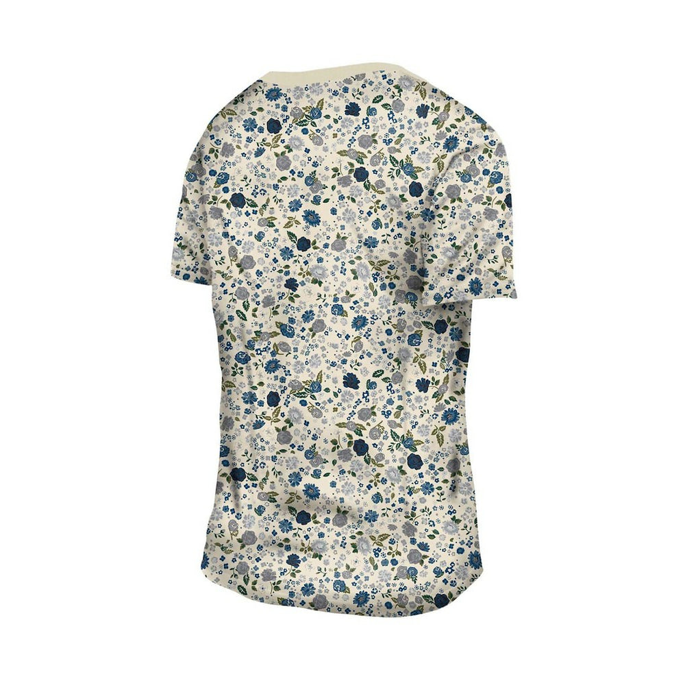 Dallas Cowboys New Era Women's Glam Game Floral Scoop Neck T-Shirt Cream - NFL