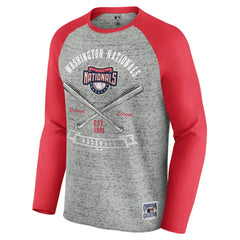 Washington Nationals Darius Rucker Collection by Fanatics Raw Edge Raglan Long Sleeve Baseball T-Shirt Online
