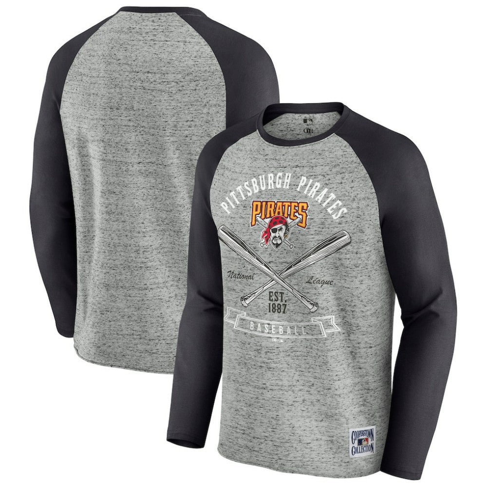 Pittsburgh Pirates Darius Rucker Collection by Fanatics Raw Edge Raglan Long Sleeve Baseball T-Shirt Online