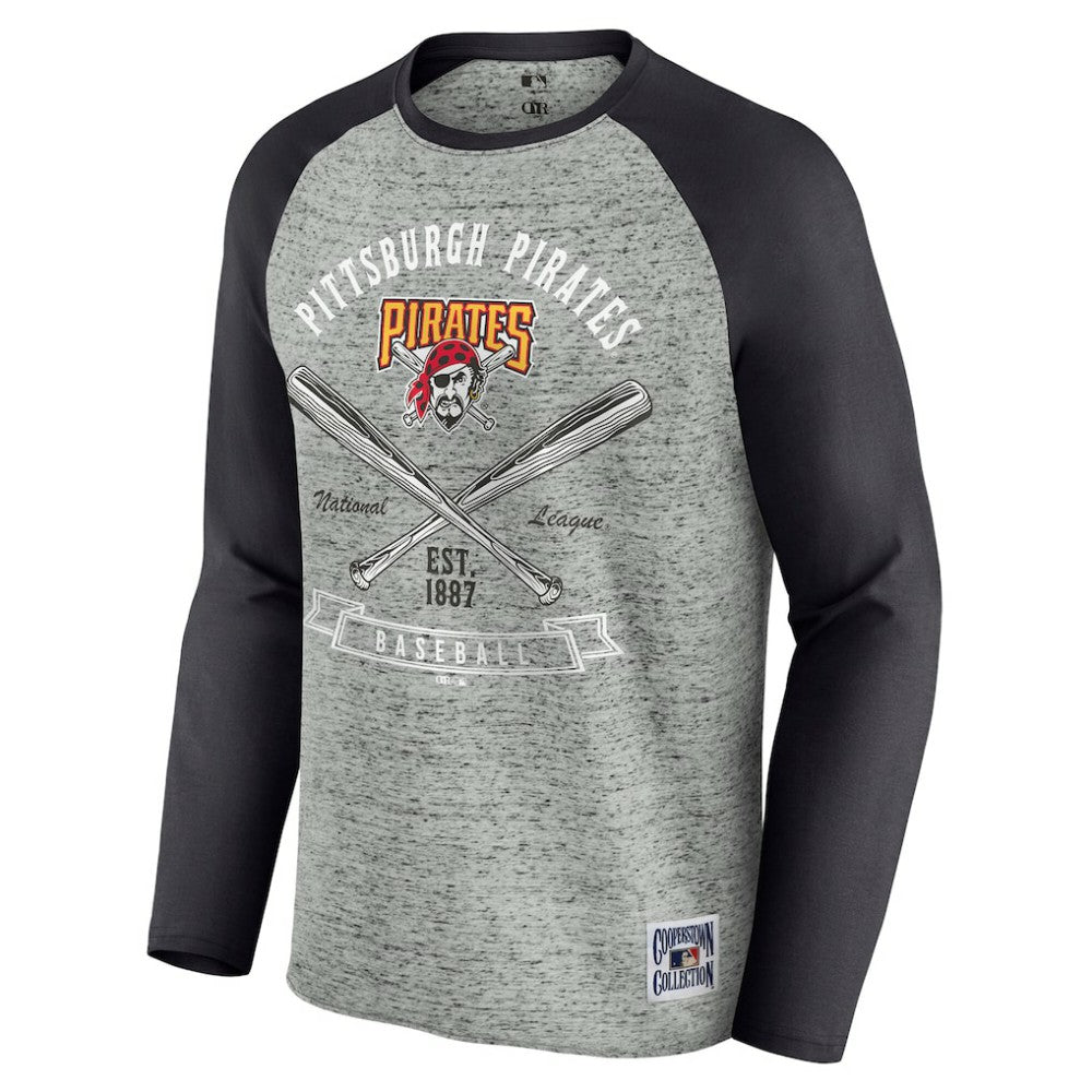 Pittsburgh Pirates Darius Rucker Collection by Fanatics Raw Edge Raglan Long Sleeve Baseball T-Shirt Online