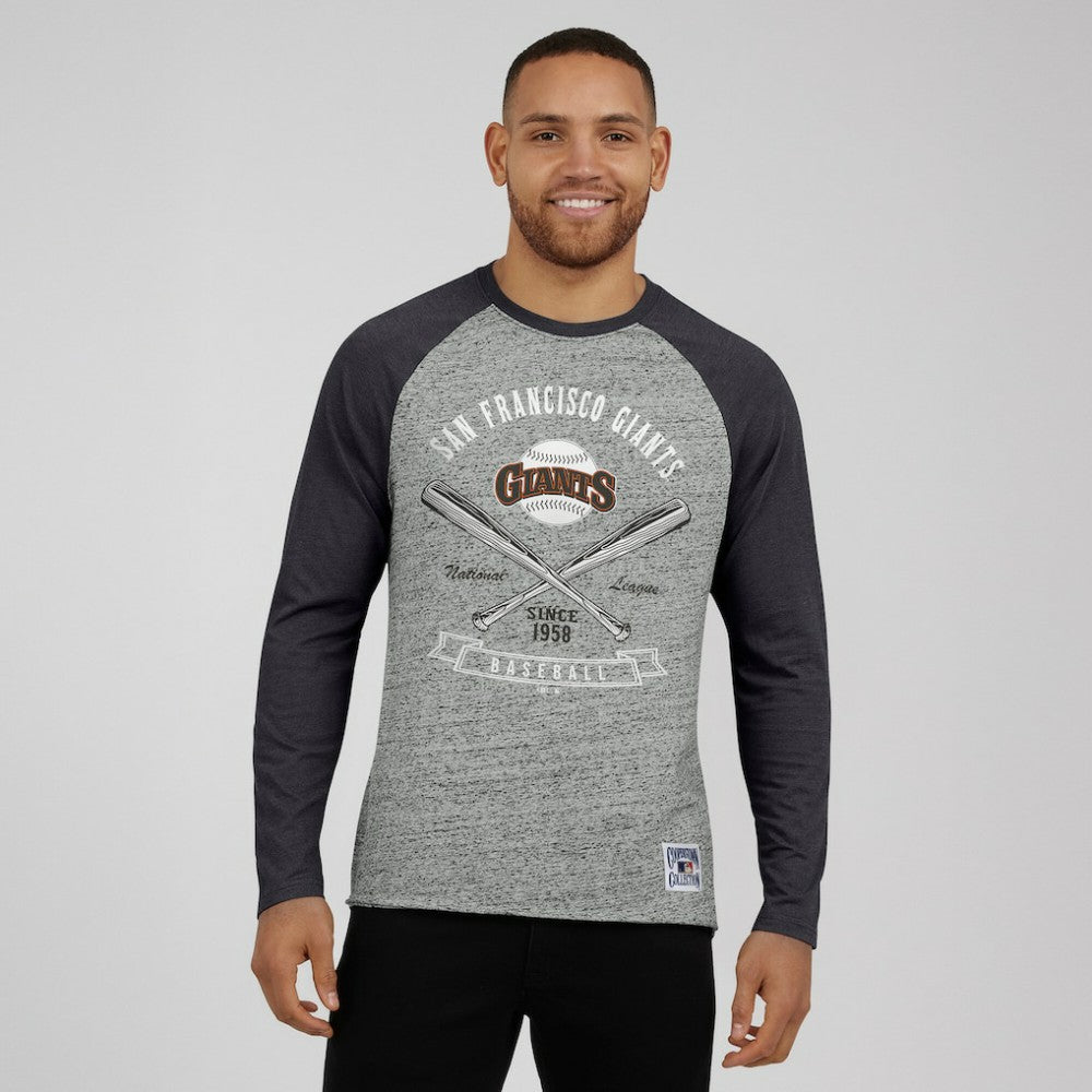 San Francisco Giants Darius Rucker Collection by Fanatics Raw Edge Raglan Long Sleeve Baseball T-Shirt Online