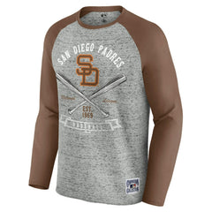 San Diego Padres Darius Rucker Collection by Fanatics Raw Edge Raglan Long Sleeve Baseball T-Shirt Lifestyle